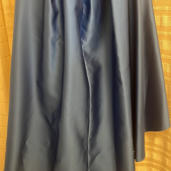 Betsy & Adam Blue Cobalt High Low Gown 8 - Picture 7 of 7